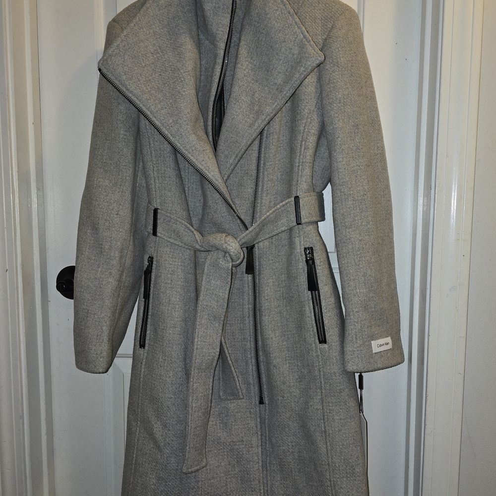 Calvin Klein Women's Gray Trench Coat